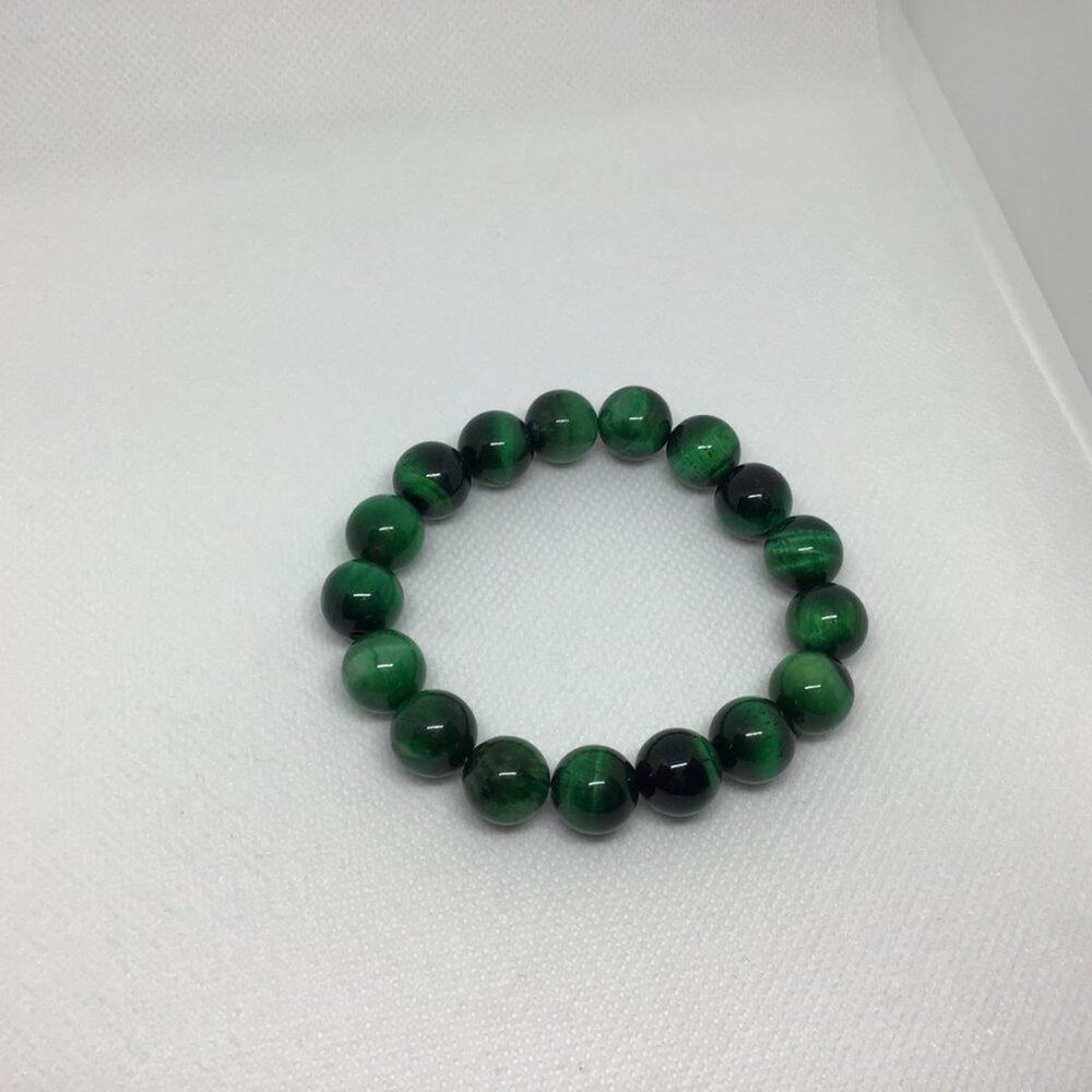 Genuine South African Tiger's Eye Bracelet - Green - Picture 3 of 3
